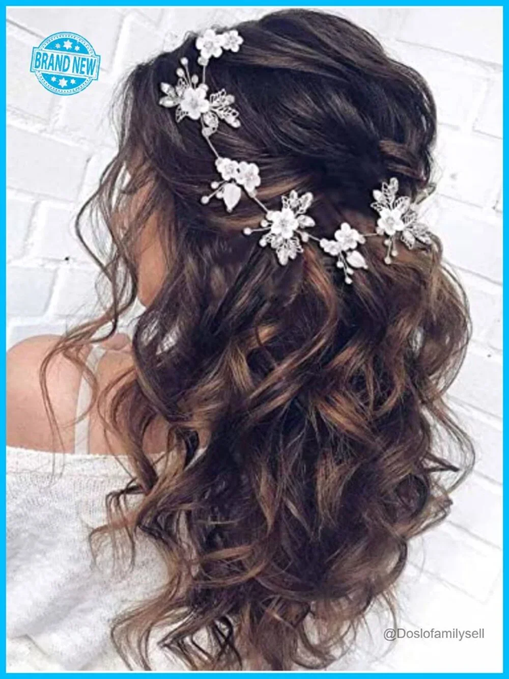 Silver Leaves Wedding Hair Vine Headpiece Crystal Hair Jewelry Rhinestone